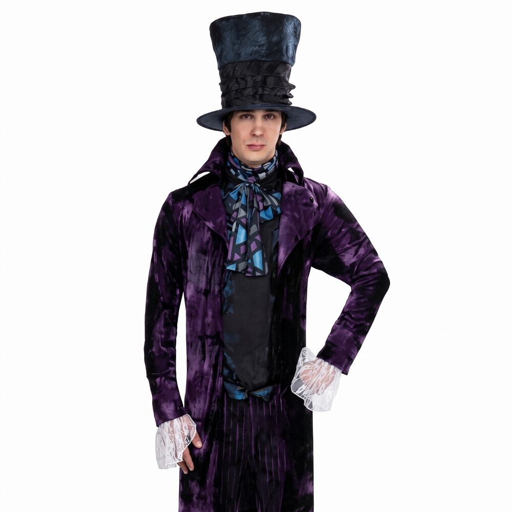 Totally Ghoul Men's Mad Hatter Halloween Costume One Size Fits Most